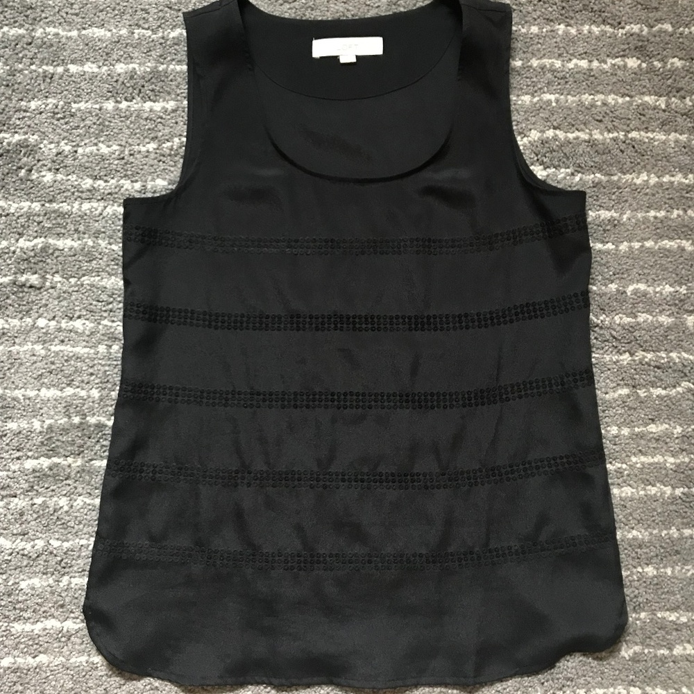 LOFT black silky sequin tank